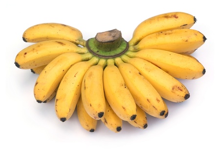 Bunch of bananas isolated on white backgroundの写真素材