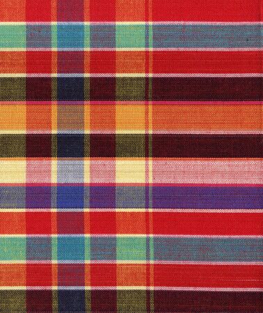 Fashion of colorful square fabric pattern background の写真素材