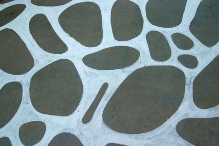 Painting of  stone pattern on the walkway, Patterns on the floor 