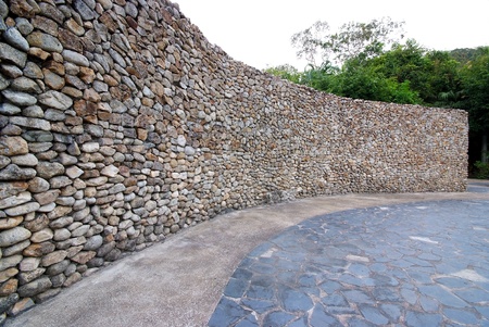 Background and texture of stone wall .