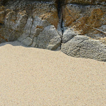 Sand beach rocks beautiful pattern and texture の写真素材