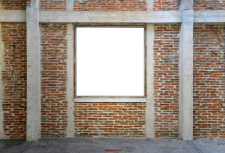 Empty on concrete wall in the old gallery