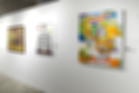 Art gallery generic background. Intentionally blurred editing post production.
