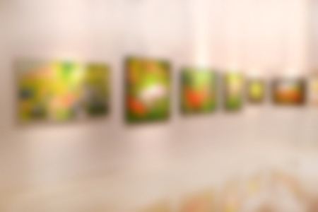 Art gallery generic background. Intentionally blurred editing post production.の写真素材
