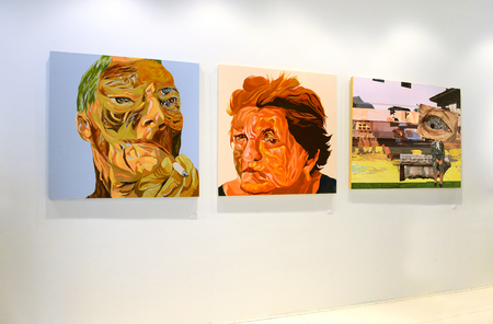 BANGKOK - NOVEMBER 28: Thai Contemporary Art Exhibition on November 28, 2014 at Hof Art Gallery, Bangkok, Thailand.のeditorial素材