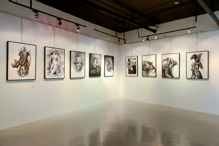 BANGKOK - SEPTEMBER 5: Art Exhibition by Vane group on September 5, 2015 at People's gallery Bangkok Art and Culture Centre in Bangkok, Thailand.のeditorial素材