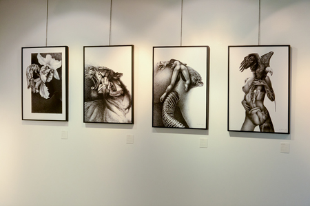 BANGKOK - SEPTEMBER 5: Art Exhibition by Vane group on September 5, 2015 at People's gallery Bangkok Art and Culture Centre in Bangkok, Thailand.のeditorial素材