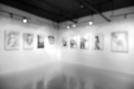 Art gallery generic background. Intentionally blurred editing post production.の写真素材