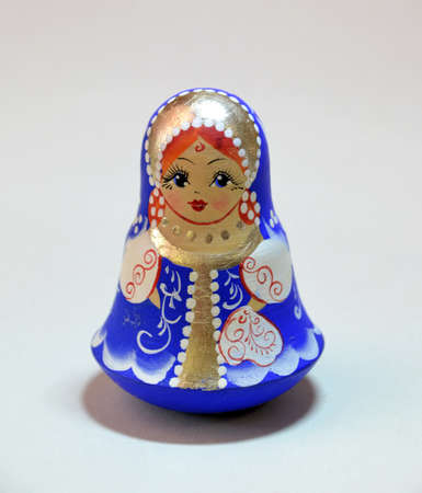 russian matryoshka close-up, national artの写真素材