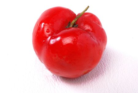 Acerola, a small redish fruit with high concetration of vitamins Cの写真素材