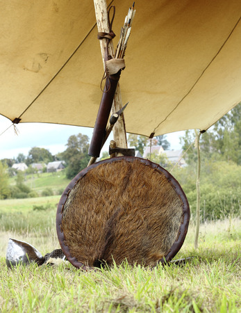 The historical reconstruction of  ancient weaponsの写真素材