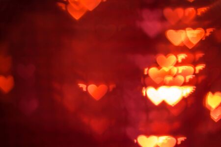 Valentines day abstract heart shape bokeh background.