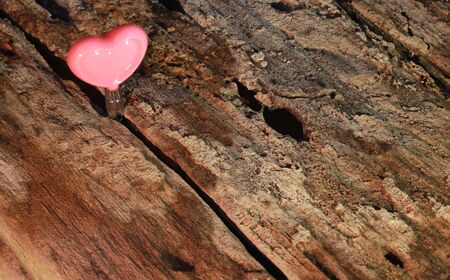 Valentines Day background.heart shape on wood background.の写真素材