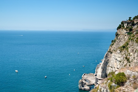 Cliffs on the Coastline of Amalfi, Italyの写真素材