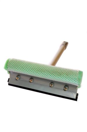 closeup of a squeegee window cleaner. Isolated on whiteの写真素材