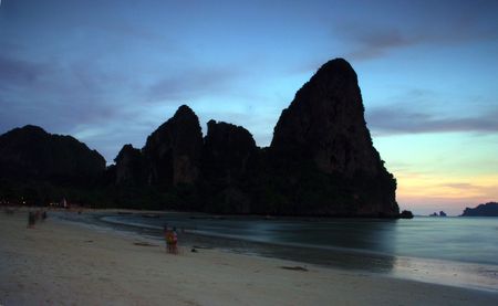 West Railay Beach. Krabi province, Thailandの写真素材