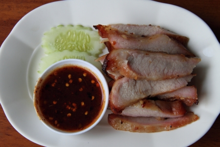Roasted pork thai styeの写真素材
