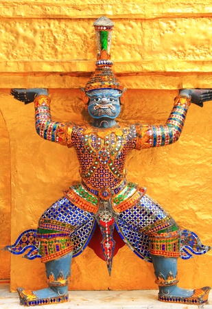 The demon guardian in the grand palace, Bangkokの写真素材