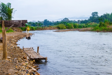 Pai river and waterfrontの写真素材