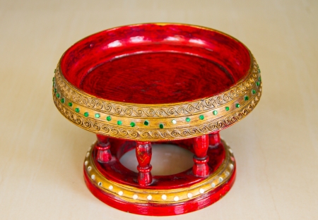 Khantoke is the container for the food in the northern aspects of Thailandの写真素材