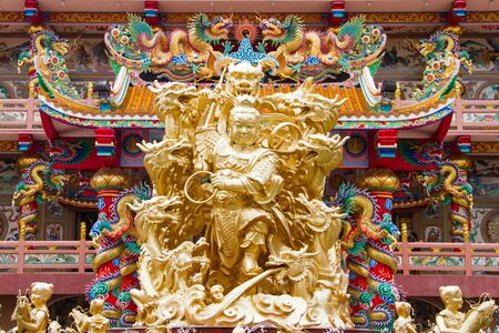 China temple, Naja goddess at Chonburee,Thailandの写真素材