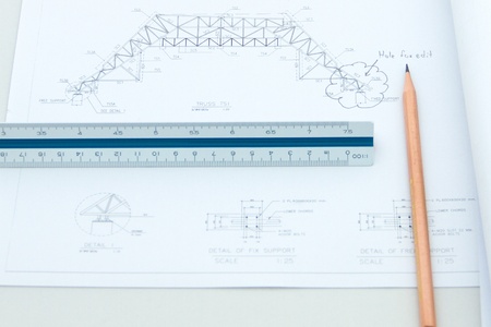 Drawing for roof structure hole for editの写真素材