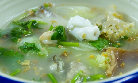 Gruel Seafood in the bowl