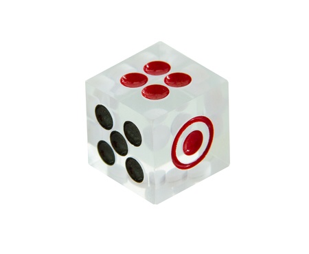Dice on the white background