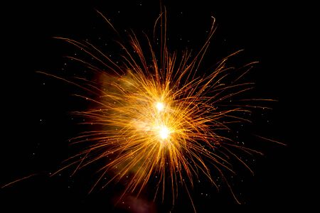 Fireworks in the celebrations at nightの写真素材