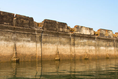 The church was flooded in Thailandの写真素材