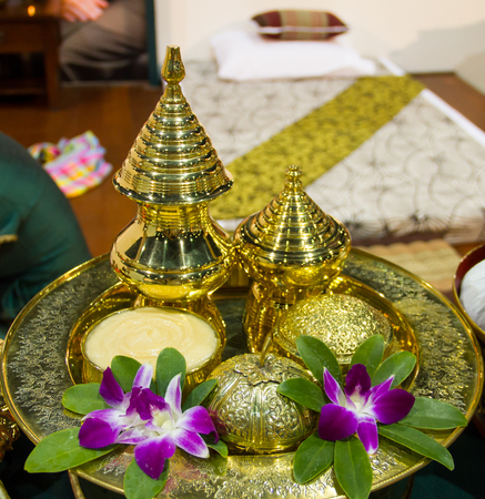 Natural cream for massage spa treatment Thai styleの写真素材