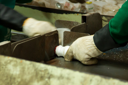 waste for recycling  at a factory