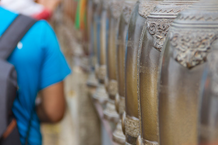 Bell in a temple at Thailandの写真素材