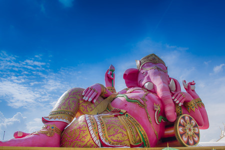 Giant Lord Ganesh postures  sleep at Saman temple,Thailand