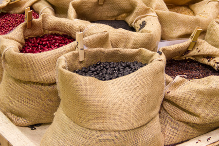 Grains in sacksの写真素材