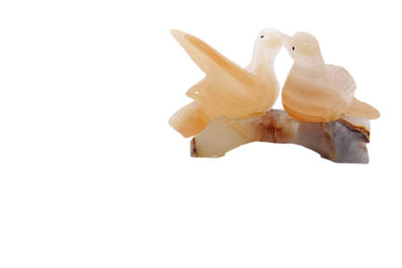 Love birds sculptureの写真素材