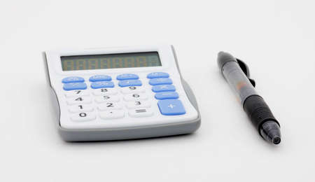 Pen and calculatorの写真素材