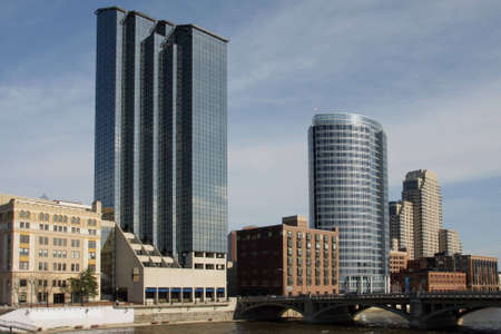 View of downtown Grand Rapids, MIの写真素材