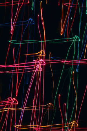 Abstract colored beams of lightの写真素材
