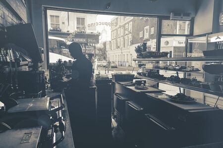 Retro - Restaurant - Old Photoのeditorial素材