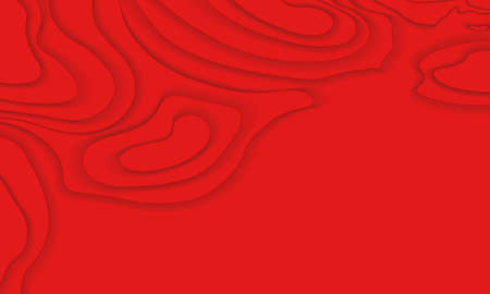 Line of topography. Mountain hiking.Red topographic map concept with space for your copy. 3D Cartography concept background. Map mockup infographics.World map Template. Stock vector illustrationのイラスト素材