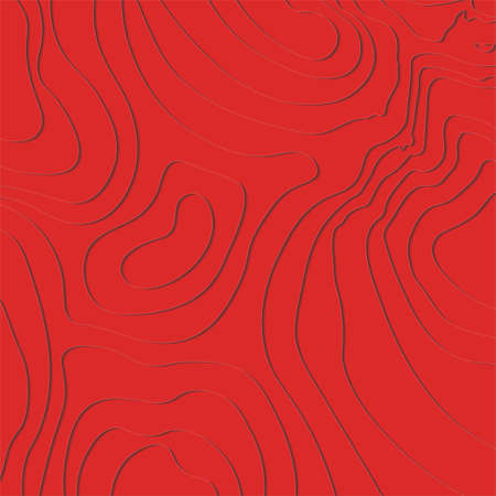 Line of topography. Mountain hiking.Red topographic map concept with space for your copy. 3D Cartography concept background. Map mockup infographics.World map Template. Stock vector illustrationのイラスト素材