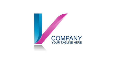 Letter V creative logo design template with modern. vector illustrationのイラスト素材
