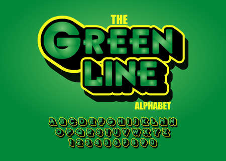 Modern font effects. alphabet letters  and number  for Title, Header, Lettering, Logo and other projectのイラスト素材