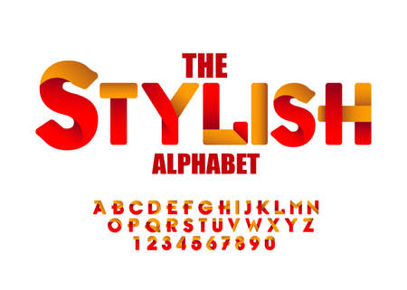 Modern font effects with the use of gradient styles for Title, Header, Lettering, Logo and other projectsのイラスト素材