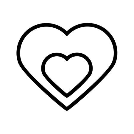 Heart Icon Vector design element. Love symbol, sign.outline style. isolated black on white background. vector illustration-01のイラスト素材