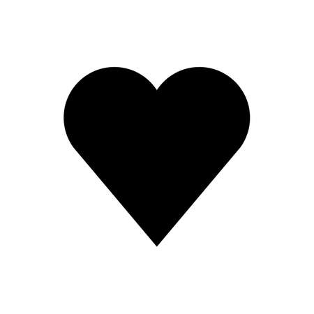 Heart Icon Vector design element. Love symbol, sign. isolated black on white background. vector illustrationのイラスト素材