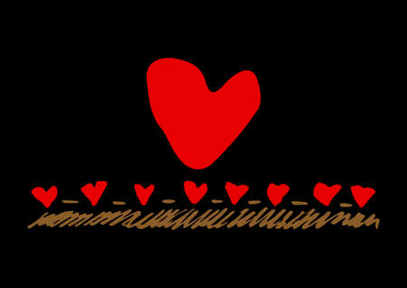 doodle vector of design elements. Vector vintage borders with heart. love. use for concept designのイラスト素材