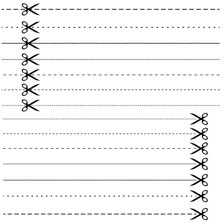 scissors with lined linesのイラスト素材