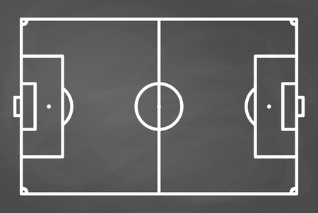 football field blackboard background vector illustrationのイラスト素材